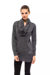 Pull en laine gris bleu Montana pour femme