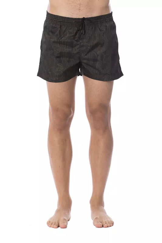 Maillot de bain pour homme en polyester Roberto Cavalli Sport Army