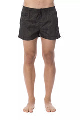 Roberto Cavalli Sport Army Polyester Men's Swimwear