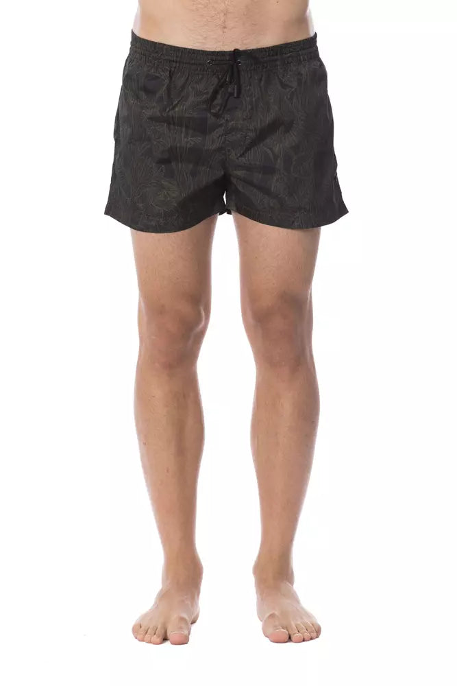 Roberto Cavalli Sport Army Polyester Men's Swimwear