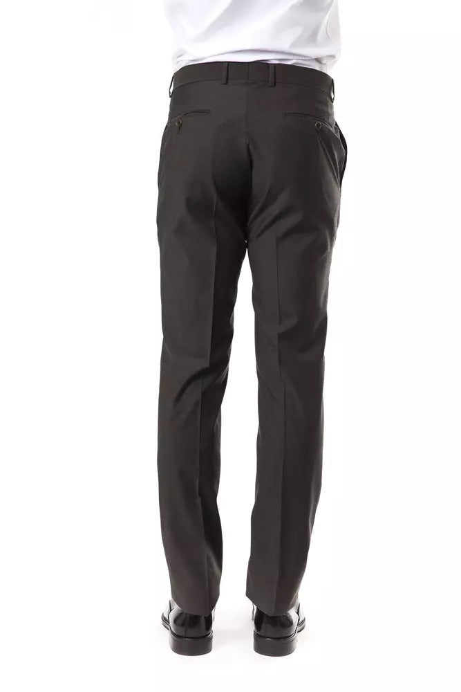 Pantalon de costume gris en laine pour homme Uominitaliani
