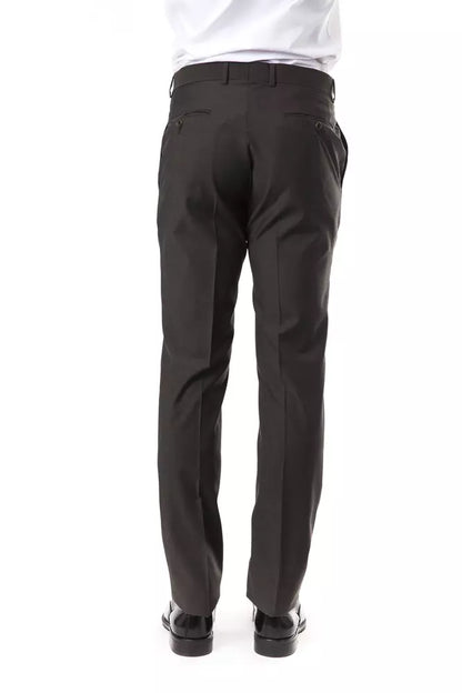 Pantalon de costume gris en laine pour homme Uominitaliani