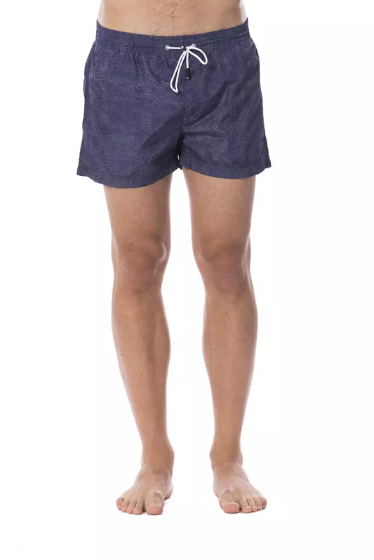 Maillot de bain bleu en polyester pour homme de Roberto Cavalli Sport