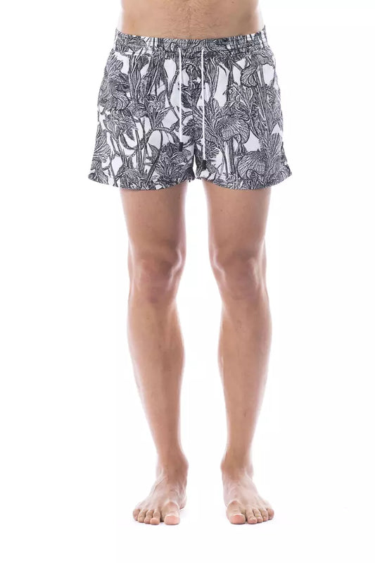 Short de bain noir en polyester pour homme de Roberto Cavalli Sport