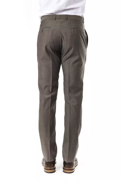 Pantalon de costume pour homme en laine grise Uominitaliani