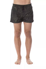 Short de bain pour homme en polyester Army de Roberto Cavalli Sport