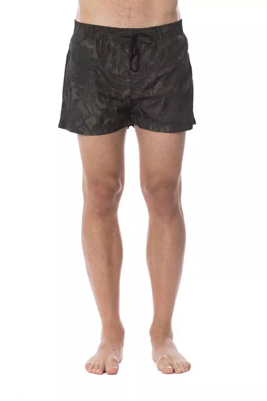 Short de bain pour homme en polyester Army de Roberto Cavalli Sport