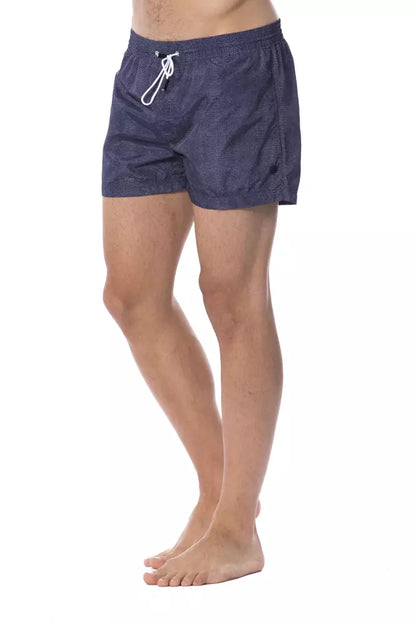 Maillot de bain bleu en polyester pour homme de Roberto Cavalli Sport