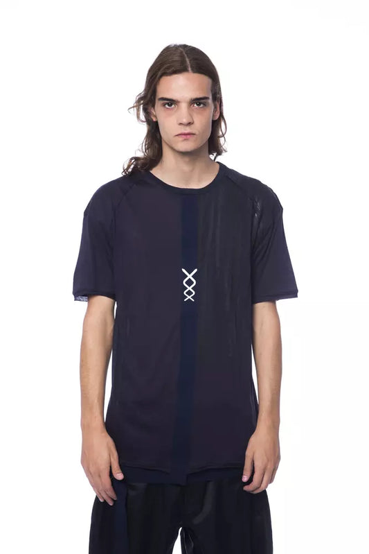 T-shirt homme en coton bleu de Nicolo Tonetto