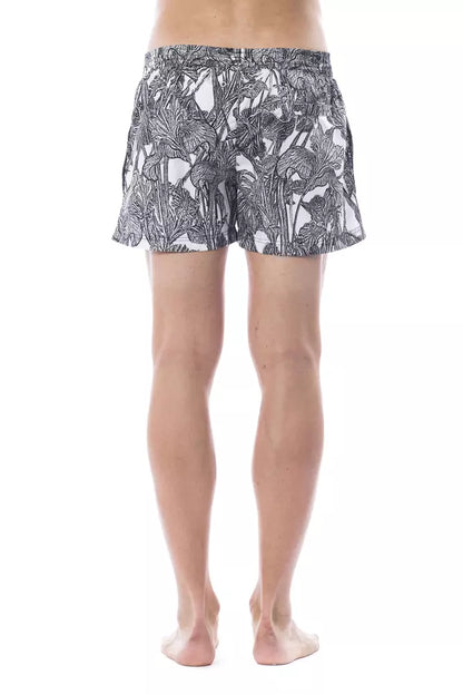 Short de bain noir en polyester pour homme de Roberto Cavalli Sport