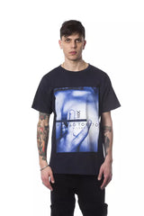 T-shirt homme en coton bleu de Nicolo Tonetto
