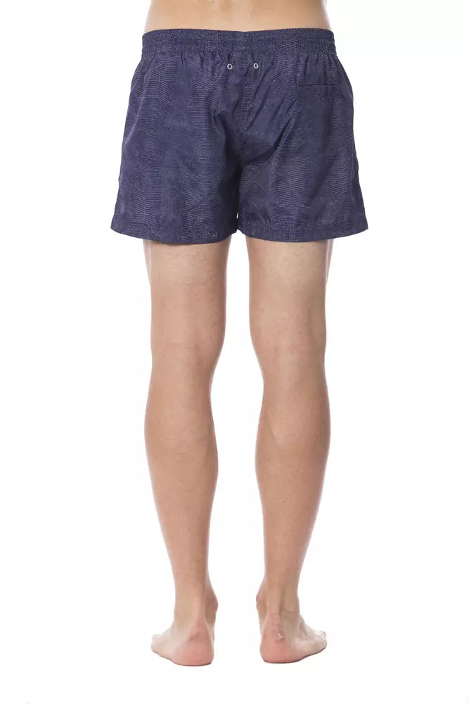 Maillot de bain bleu en polyester pour homme de Roberto Cavalli Sport