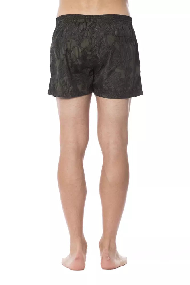 Short de bain pour homme en polyester Army de Roberto Cavalli Sport