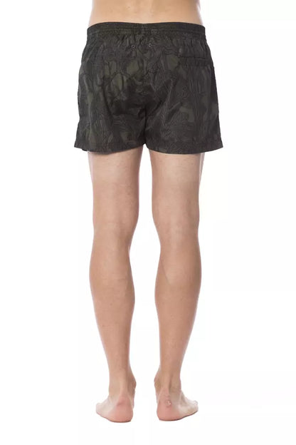 Short de bain pour homme en polyester Army de Roberto Cavalli Sport