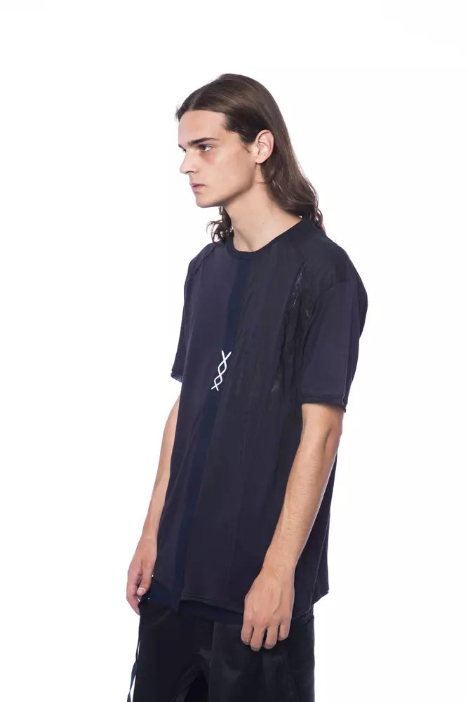 T-shirt homme en coton bleu de Nicolo Tonetto