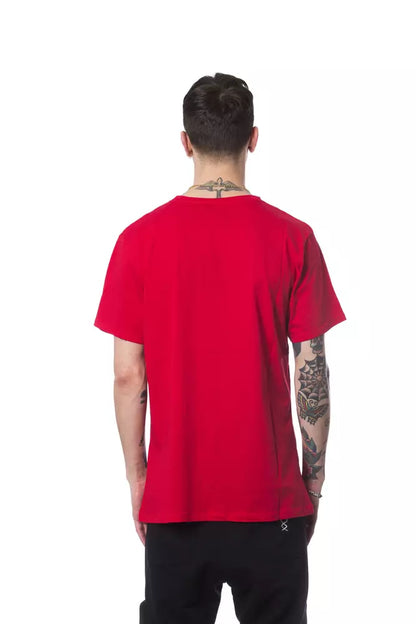 T-shirt homme en coton rouge Nicolo Tonetto