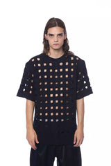 T-shirt homme en coton noir Nicolo Tonetto