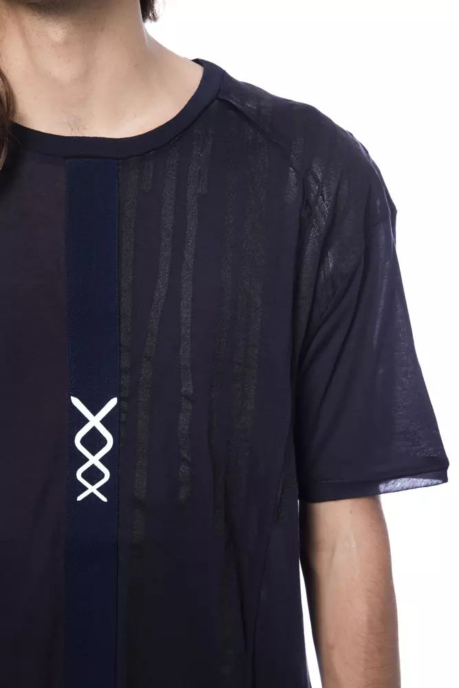 T-shirt homme en coton bleu de Nicolo Tonetto