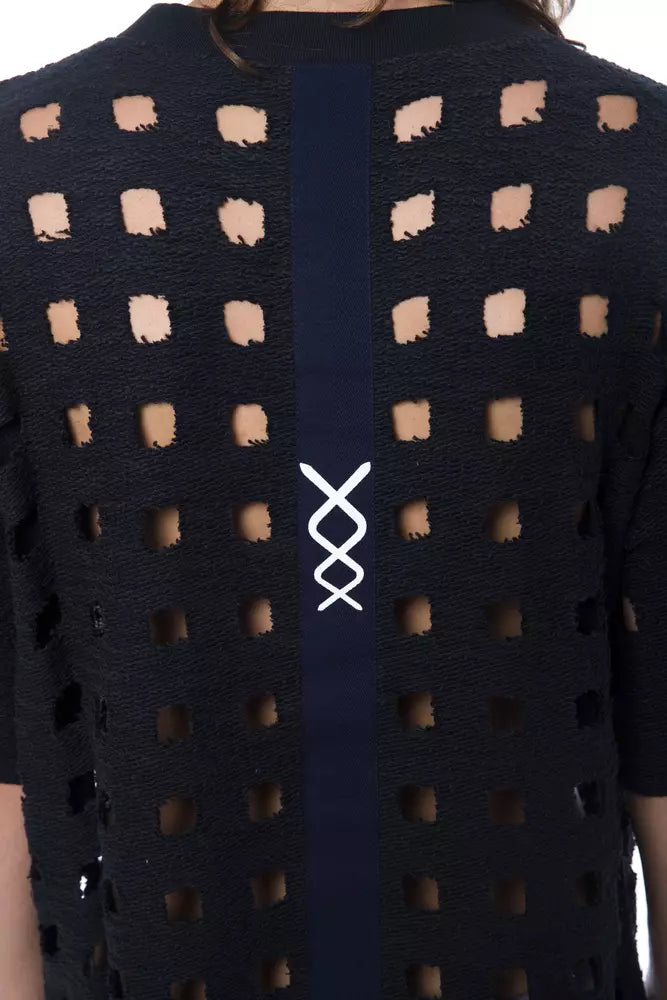 T-shirt homme en coton noir Nicolo Tonetto