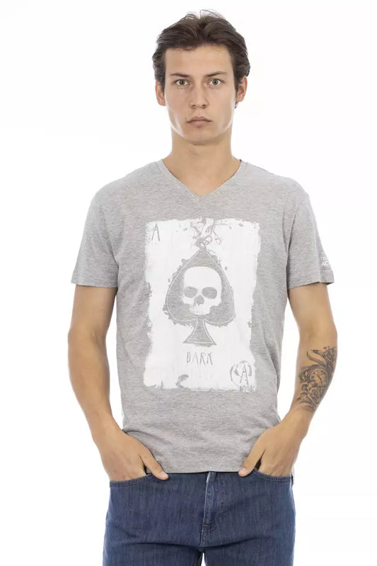 T-shirt homme en coton gris de Trussardi Action