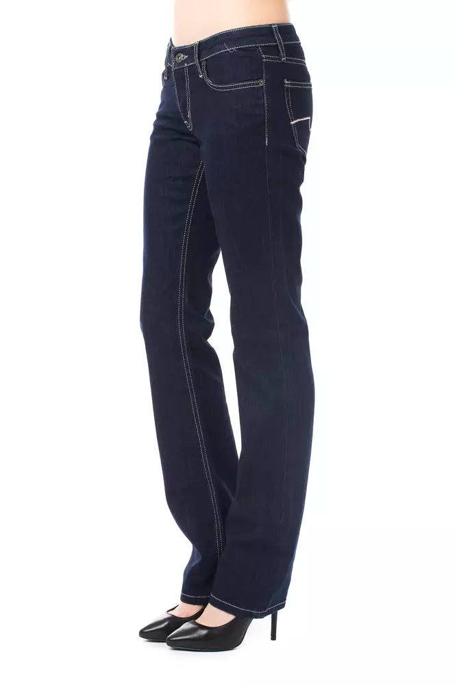 Ungaro Fever Blue Cotton Women's Jeans - Regular Fit
