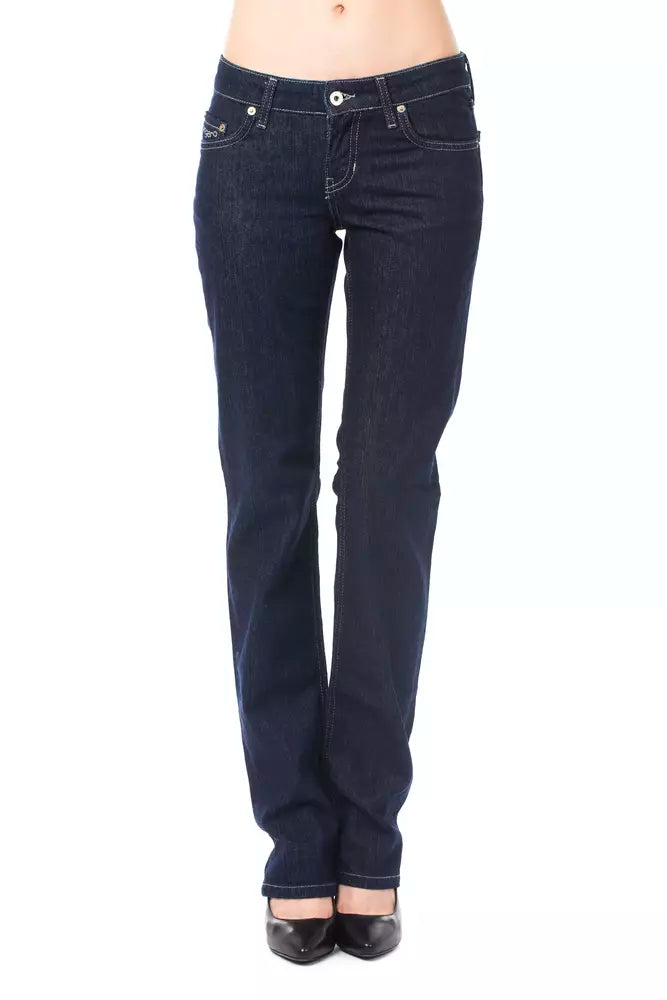 Ungaro Fever Blue Cotton Women's Jeans - Élégance et Confort
