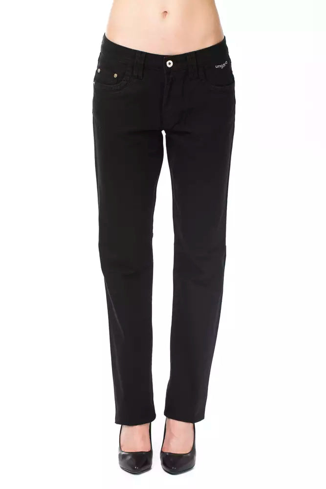 Pantalon Noir en Coton Femme Ungaro Fever - Coupe Régulière