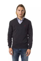 Pull en laine mérinos grise pour homme Uominitaliani
