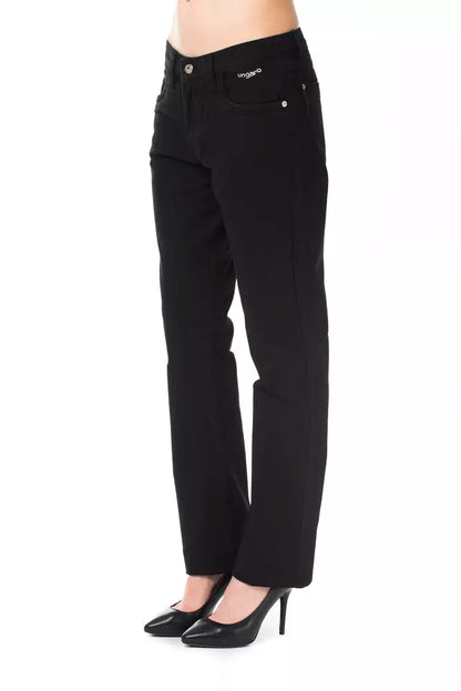 Ungaro Fever Black Cotton Women's Pant