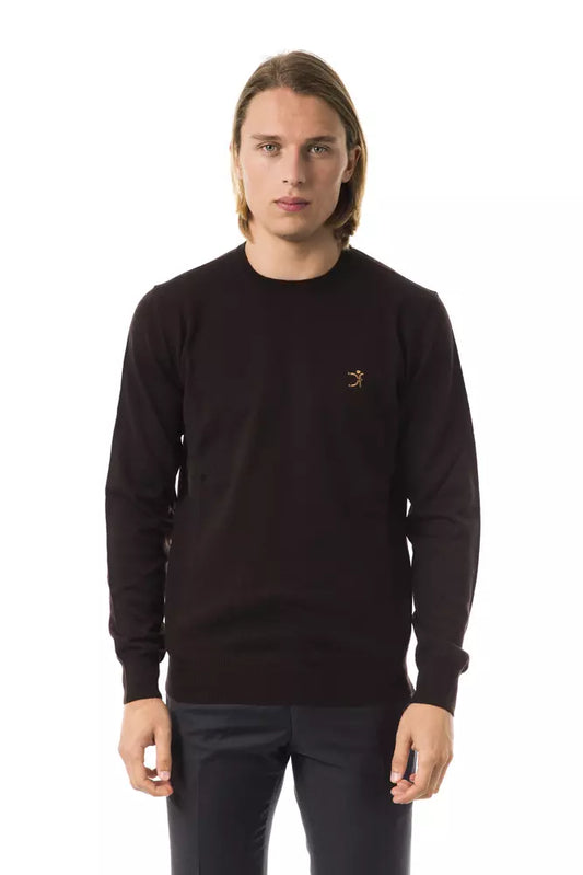 Pull en laine mérinos marron pour homme Uominitaliani
