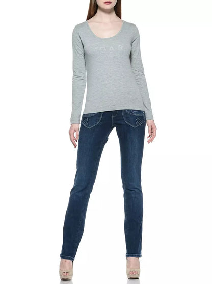 Ungaro Fever Blauwe Katoenen Jeans voor Dames