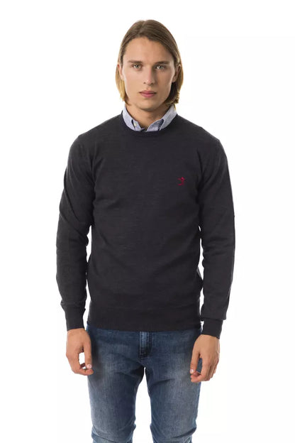 Pull en laine mérinos grise pour homme Uominitaliani