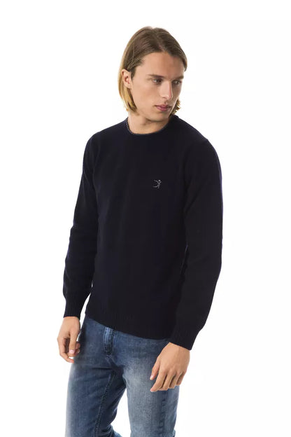 Pull en laine bleu pour homme Uominitaliani