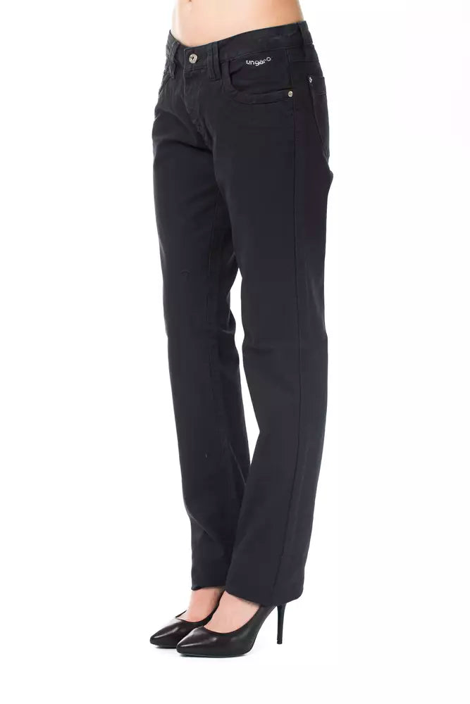 Pantalon Femme en Coton Bleu Ungaro Fever - Coupe Régulière