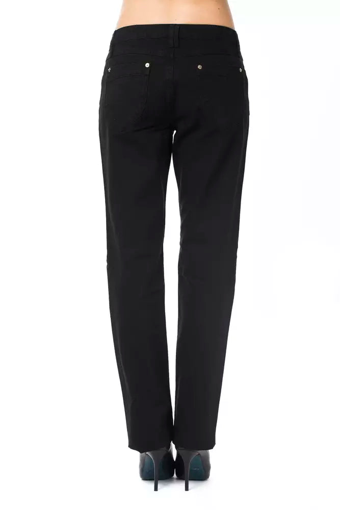 Pantalon Noir en Coton Femme Ungaro Fever - Coupe Régulière