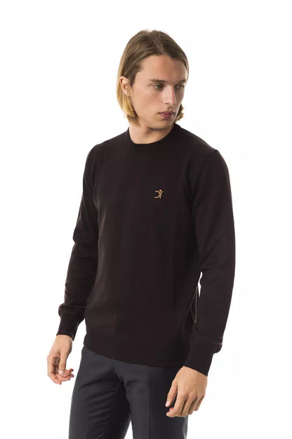 Pull en laine mérinos marron pour homme Uominitaliani