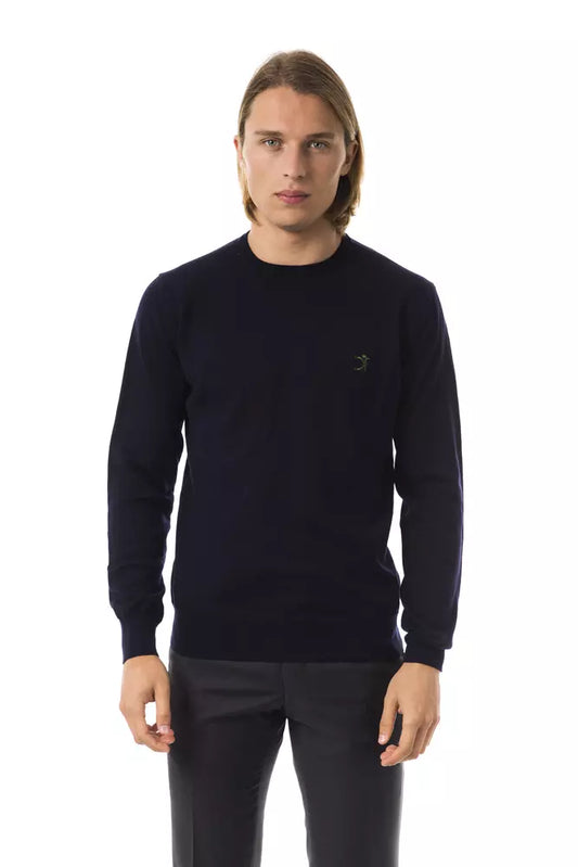 Pull en laine mérinos bleu pour homme de Uominitaliani