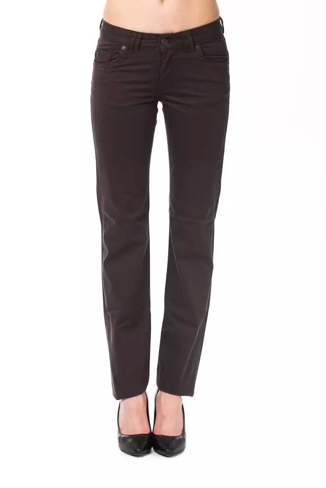 Pantalon Femme Regular Fit Marron Ungaro Fever