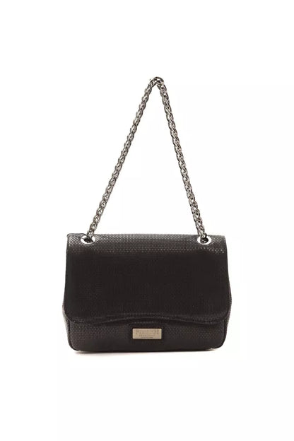 Sac bandoulière Pompei Donatella en cuir noir pour femme