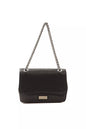 Sac bandoulière Pompei Donatella en cuir noir pour femme