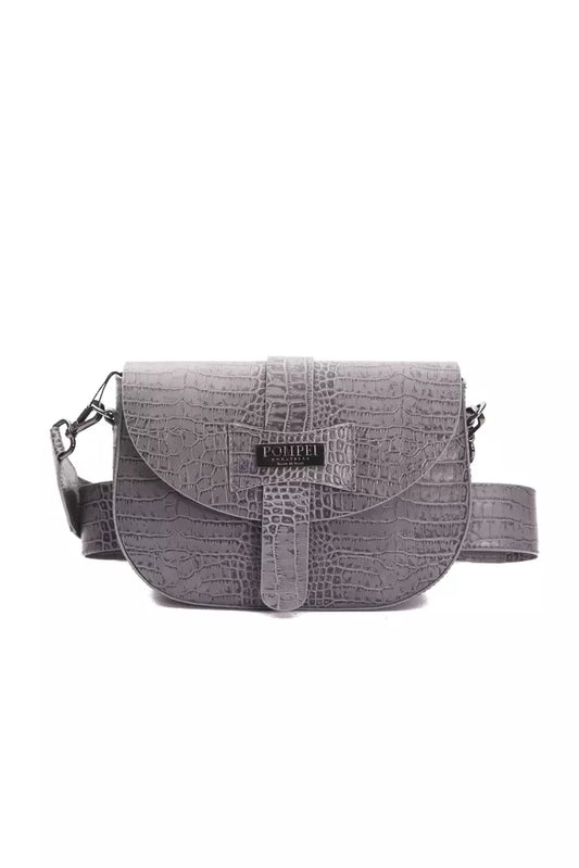 Sac bandoulière Pompei Donatella en cuir gris pour femme