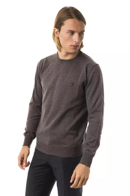 Pull en laine mérinos grise pour homme Uominitaliani
