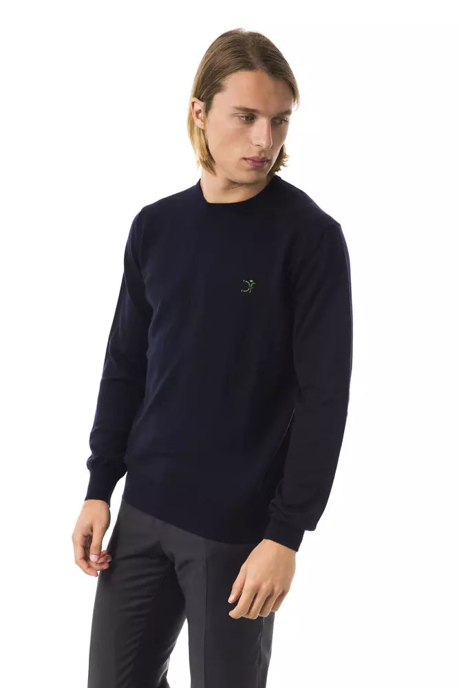 Pull en laine mérinos bleu pour homme de Uominitaliani
