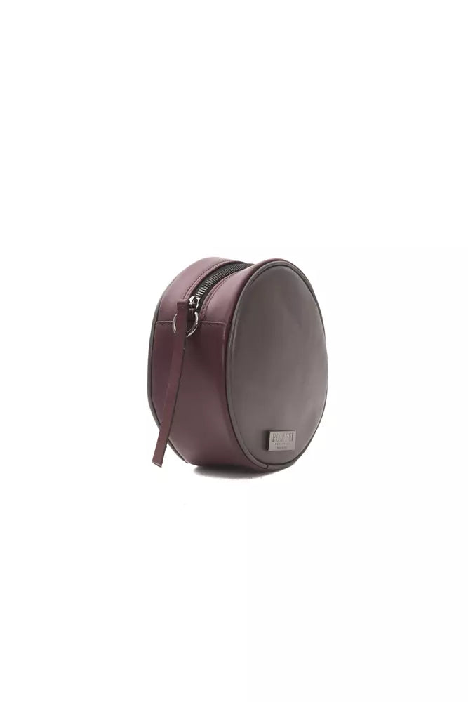 Pompei Donatella Chic Burgundy Kleine Ovale Crossbody Tas