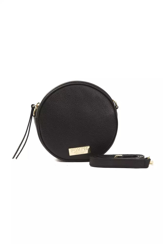 Sac bandoulière Pompei Donatella en cuir noir pour femme