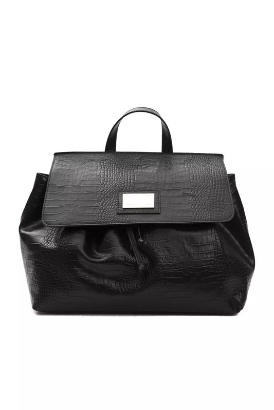 Sac à bandoulière Pompei Donatella en cuir noir pour femme