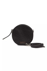 Sac bandoulière Pompei Donatella en cuir noir pour femme