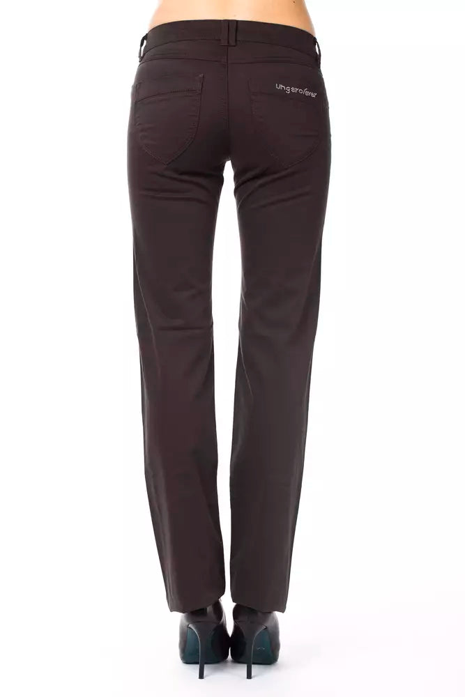 Pantalon Femme Regular Fit Marron Ungaro Fever