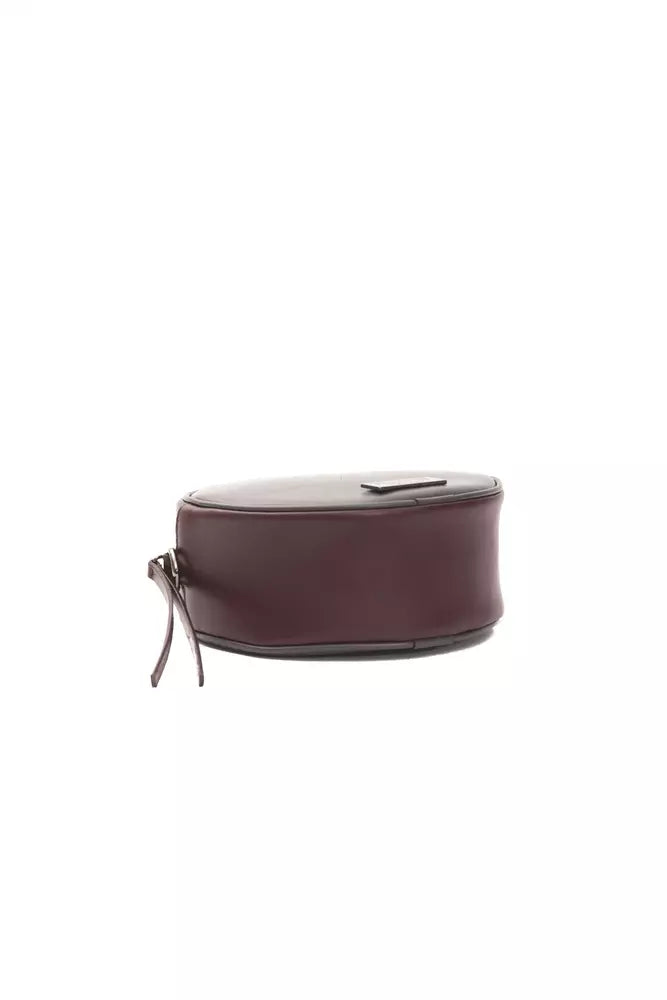 Pompei Donatella Chic Burgundy Kleine Ovale Crossbody Tas