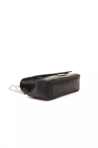Sac bandoulière Pompei Donatella en cuir noir pour femme